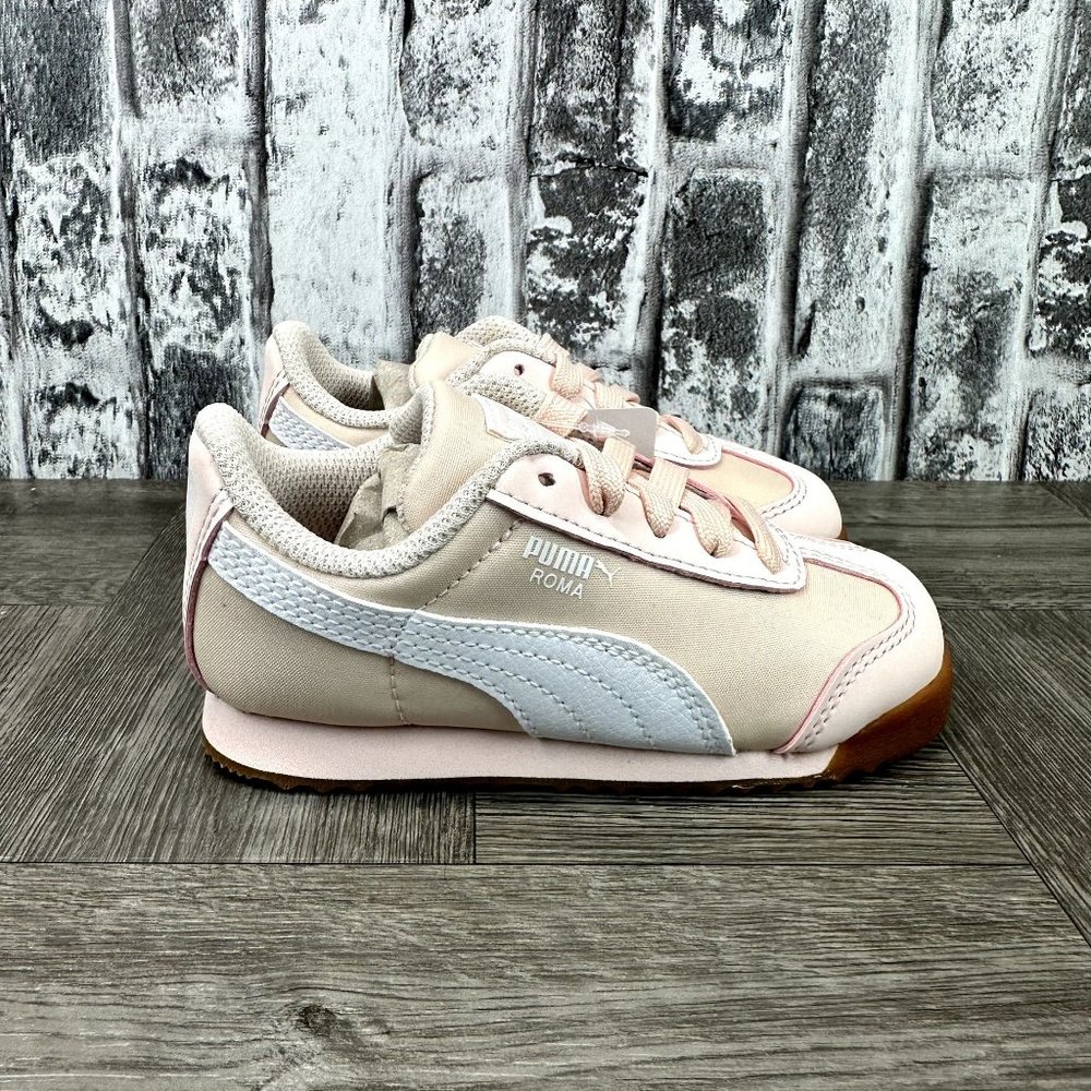 Puma Roma Basic Summer toddler girl size 8c Pink Sneakers 359842-15 - Picture 2 of 9